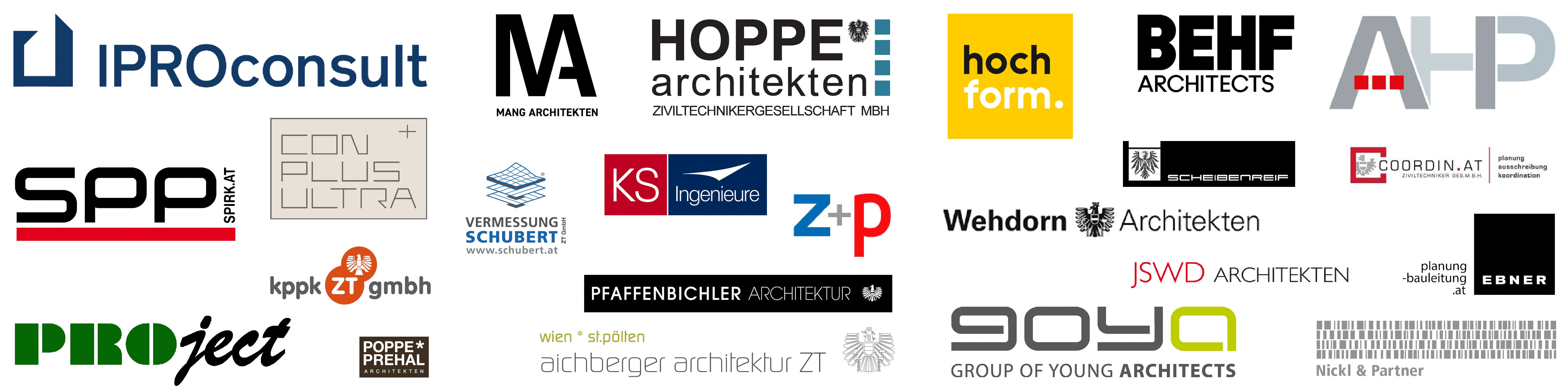 Hier sind einige Logos unserer Partnerbüros ersichtlich.